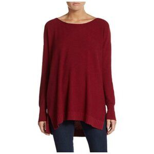 Joie Zephyrine $258 NWT CASHMERE-Blend Crew Neck Sweater in Deep Scarlet Sz S